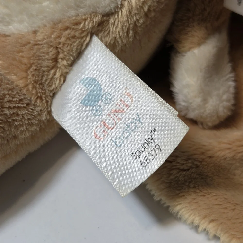 Baby Gund Spunky Huggybuddy Tan Puppy Dog Lovey Security Blanket / Spunky Dog Pl